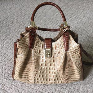 Brahmin Elisa Champagne Moscato Satchel NWT